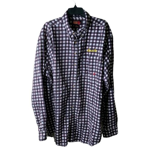 Ariat Work Flame Resistant Plaid Button Down Shirt Mens XXL Tall Long Sleeve Top - Picture 3 of 12